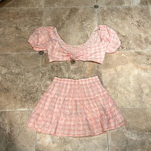 Cute Altard State set in light pink and white